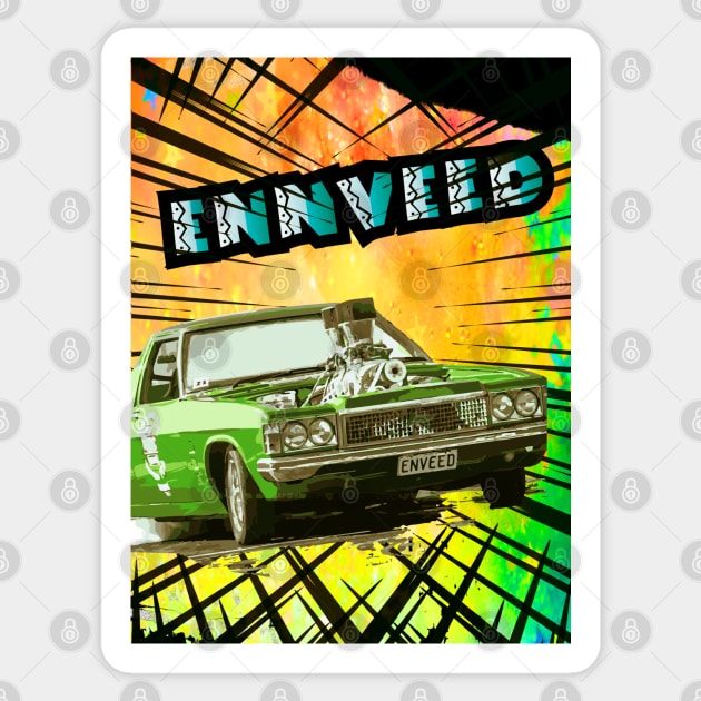 Ennveed Muscle Car Sticker by Dojaja